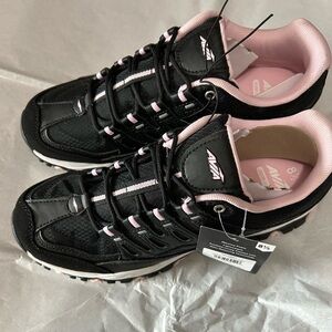 Avia Women's Black Sneakers with Pink Highlights (size 8.5) New